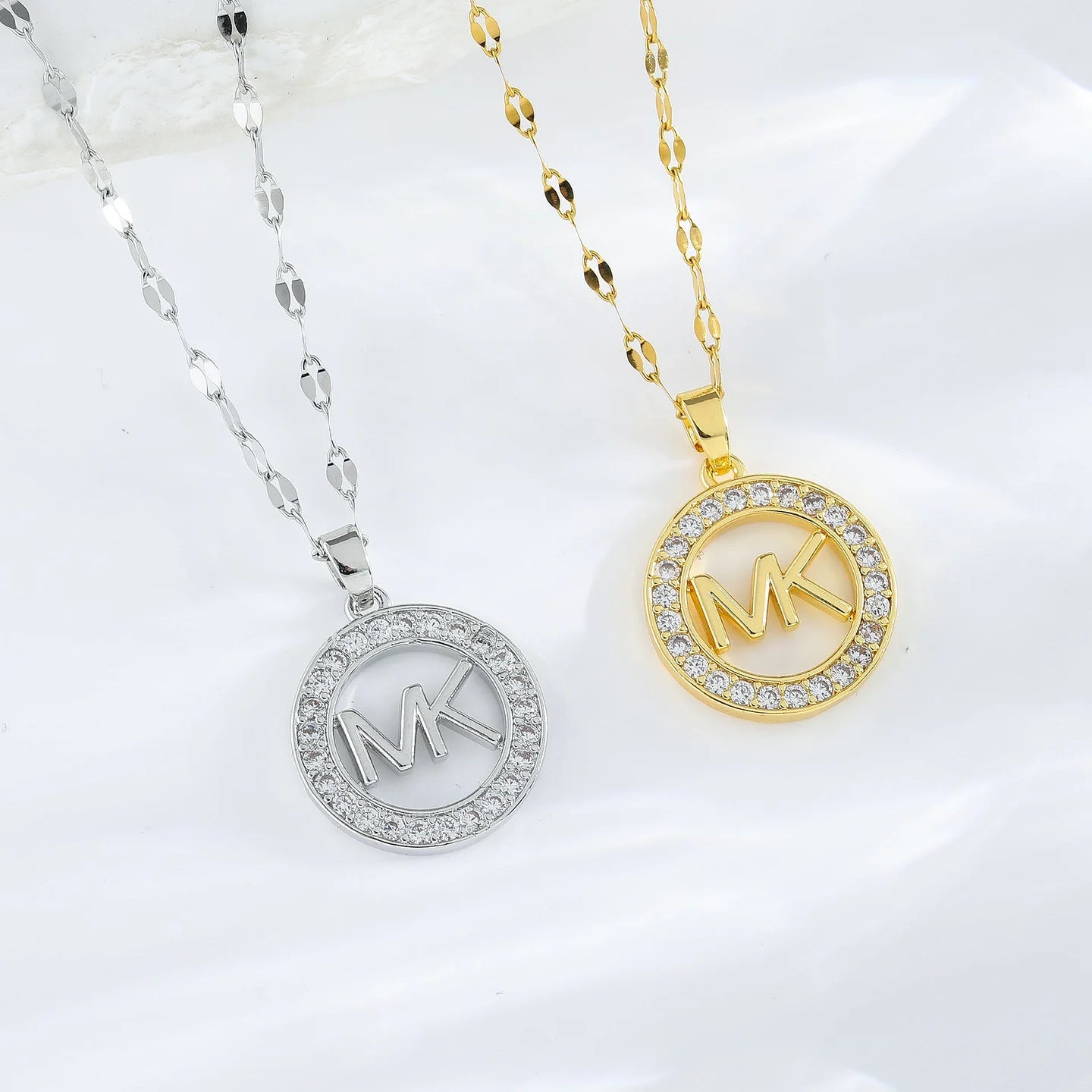Geometric Titanium Steel 18K Gold Plated Necklaces