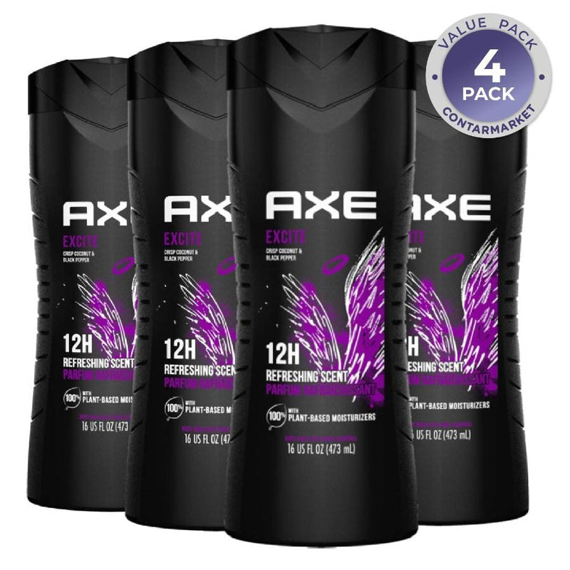 Axe Body Wash Excite 16 oz - 4 Pack