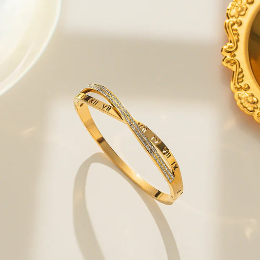 Natural 18K Gold Plated Bangles