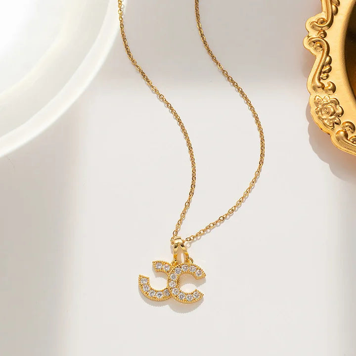 Geometric Titanium Steel 18K Gold Plated Necklaces