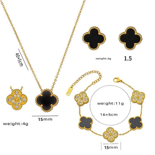 Moderate Luxury Quadrilateral Geometric Heart Titanium Steel 18K Gold Plated Necklace