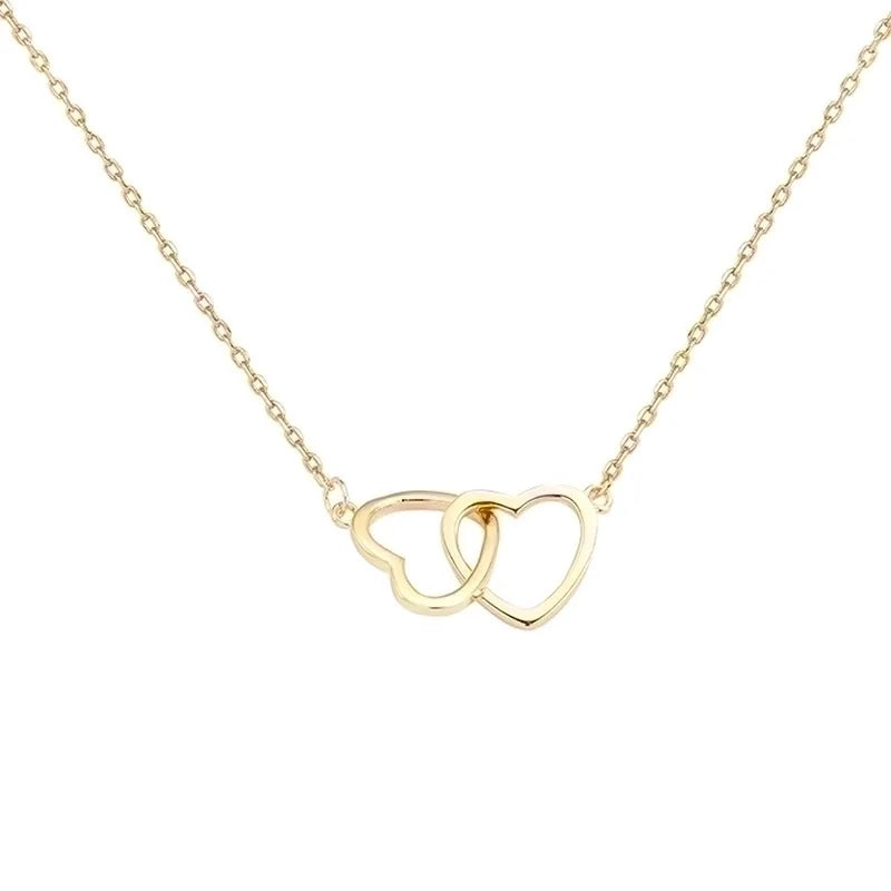Minimalist Heart 304 Stainless Steel 18K Gold Plated Plating Necklace