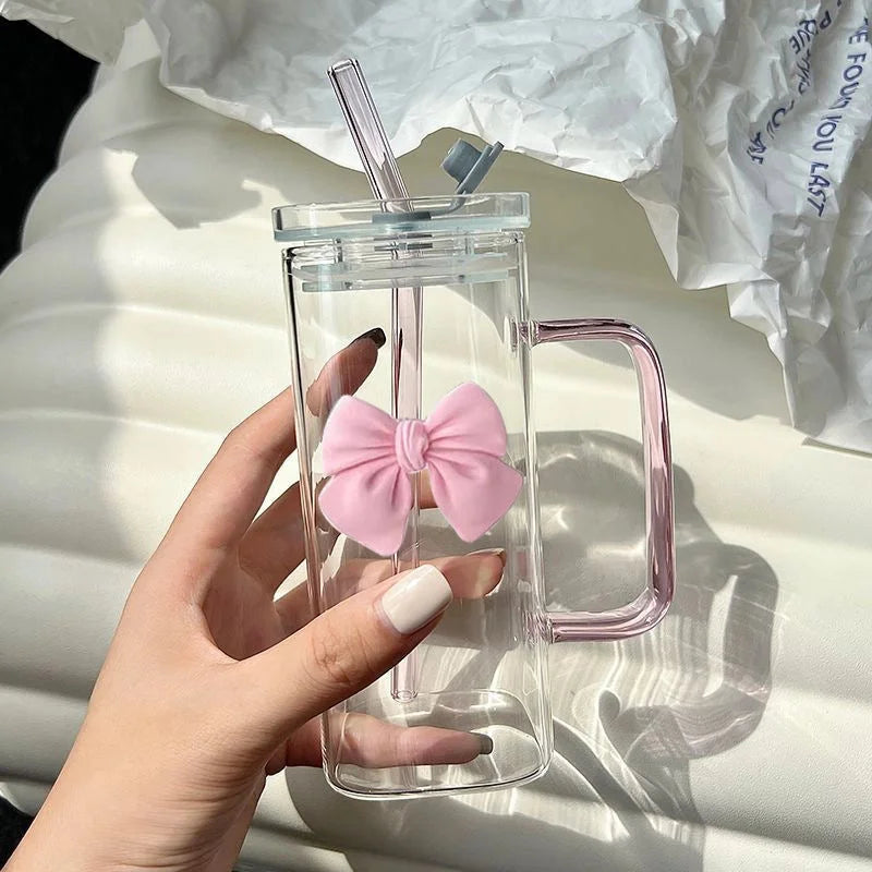 Casual Solid Color Glass Water Bottles 1 Piece