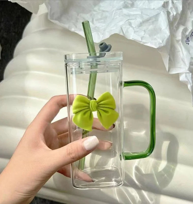 Casual Solid Color Glass Water Bottles 1 Piece