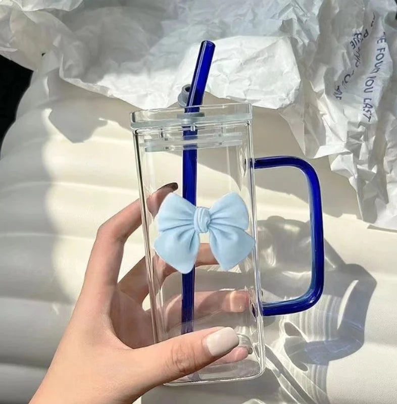 Casual Solid Color Glass Water Bottles 1 Piece