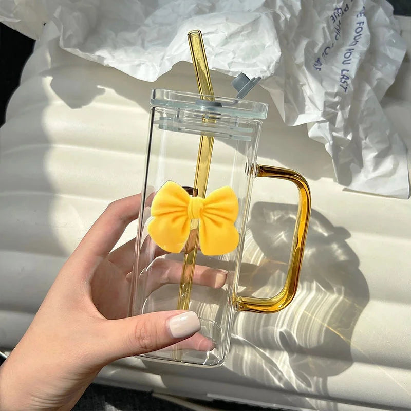 Casual Solid Color Glass Water Bottles 1 Piece