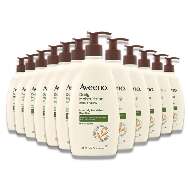 Aveeno - Daily Moisturizing Body Lotion - 18 fl Oz- 12 Pack