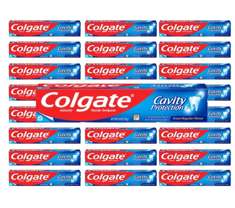 Colgate - Cavity Protection Toothpaste with Fluoride, Minty Great Regular Flavor - 6 Oz - 24 Pack