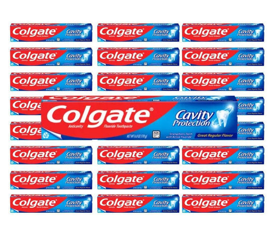 Colgate - Cavity Protection Toothpaste with Fluoride, Minty Great Regular Flavor - 6 Oz - 24 Pack