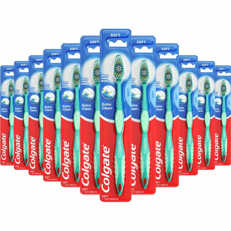 Colgate - Extra Clean Full Head Toothbrush, Variety Colors, Soft, 1 Ea - 72 Pack